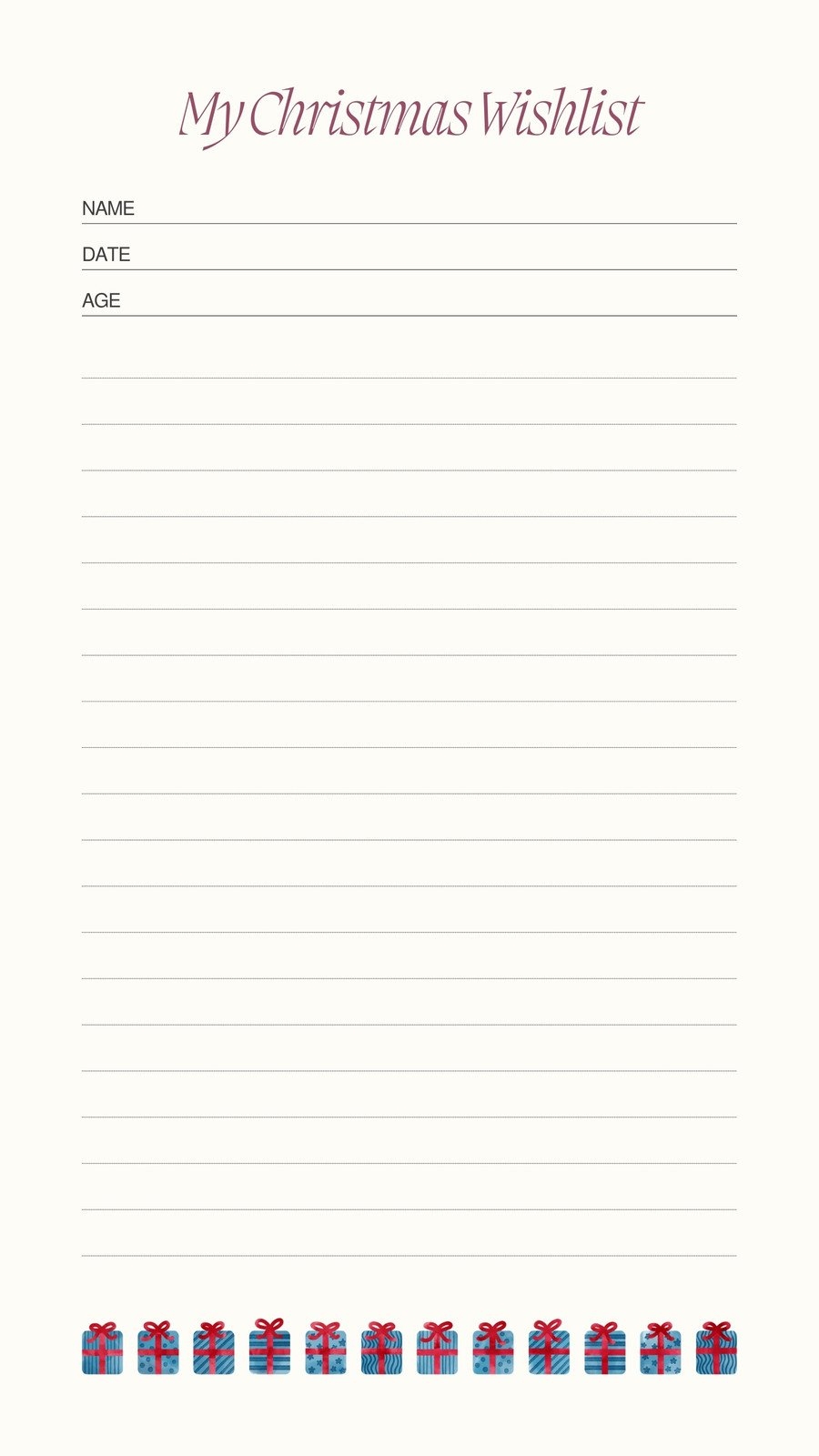 wish list template printable wish list template printable