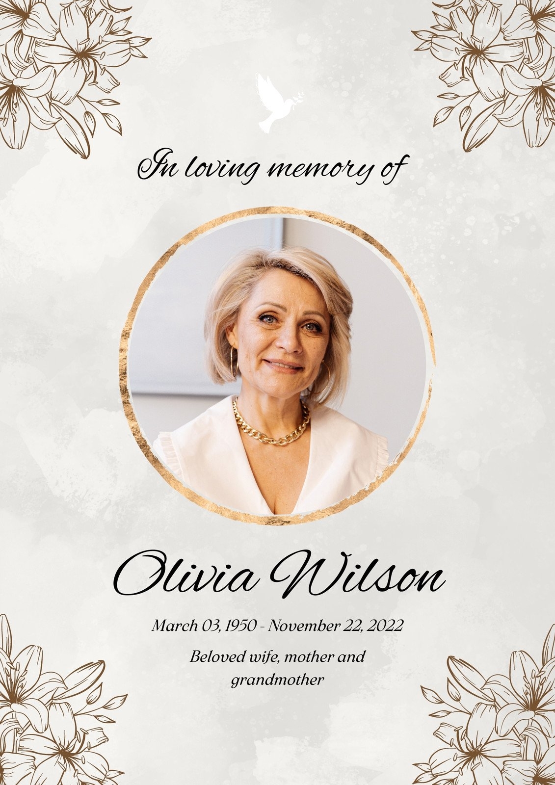 Free And Customizable Obituary Templates Canva Free And Customizable Obituary Templates Canva