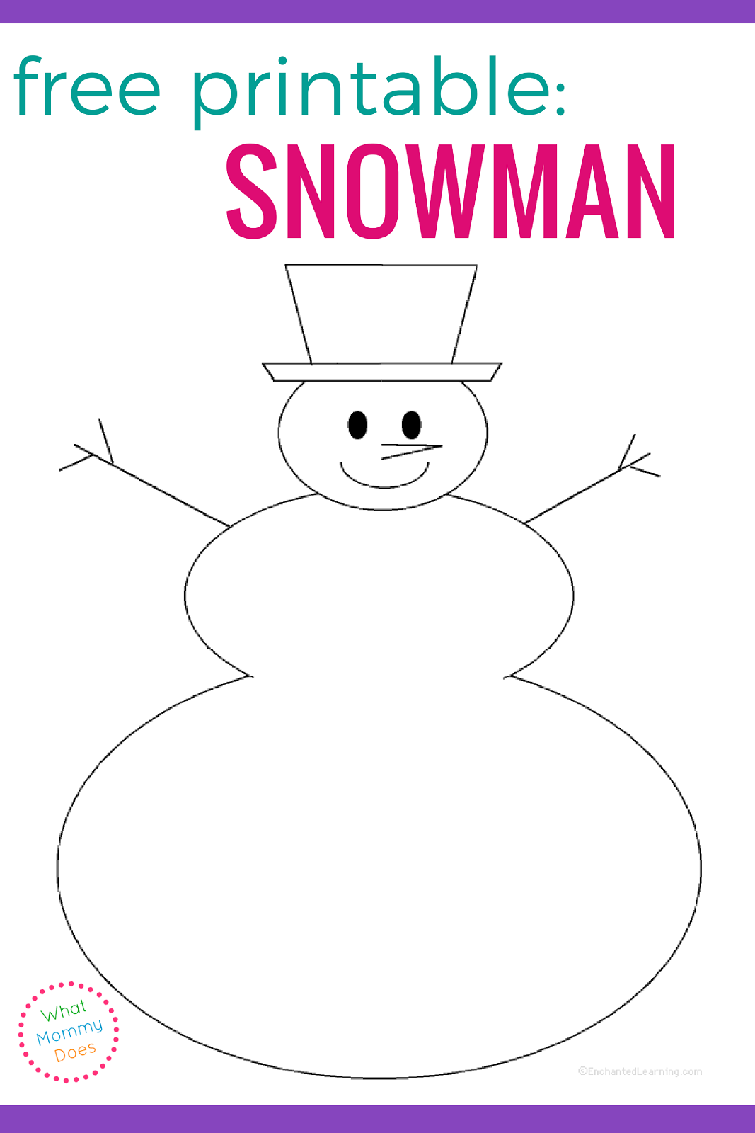 snowman template printable free