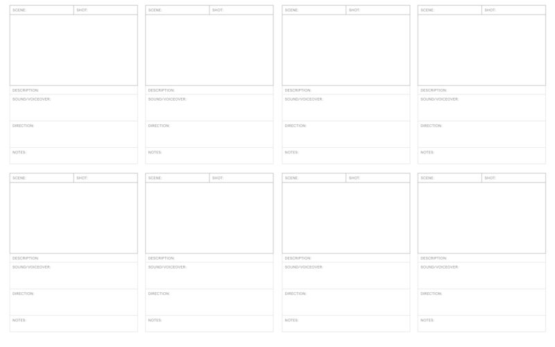 FREE Blank Storyboard Templates Instant Download Boords