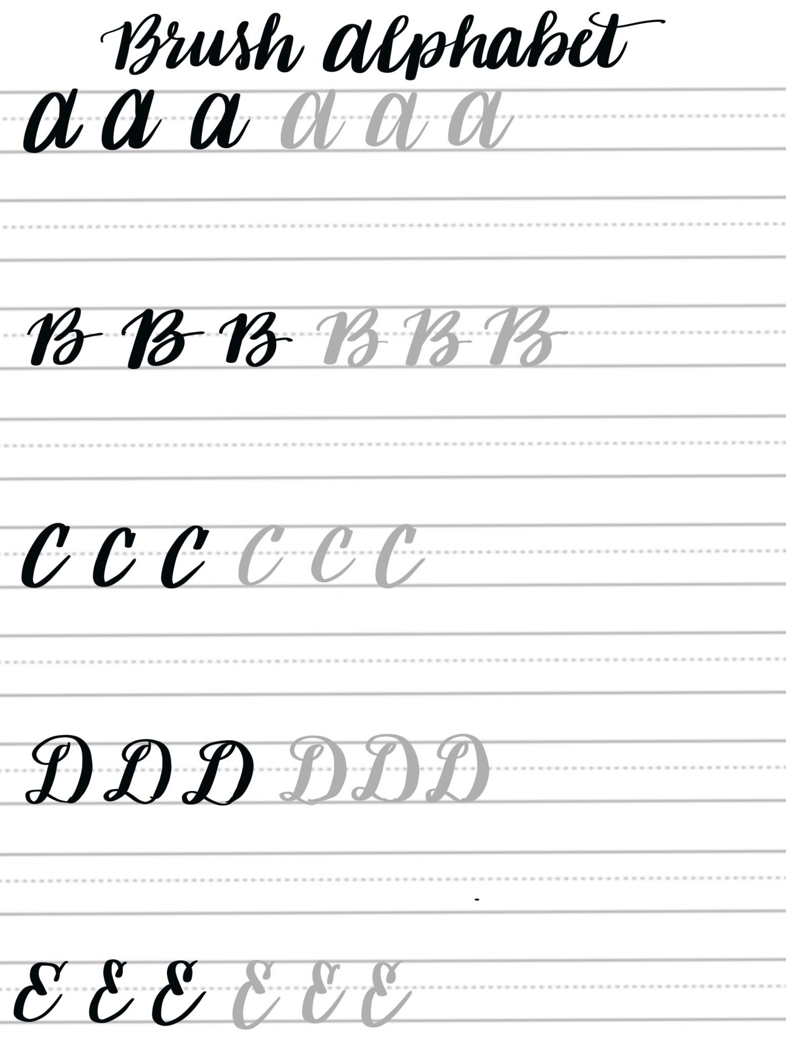 free printable calligraphy practice sheets