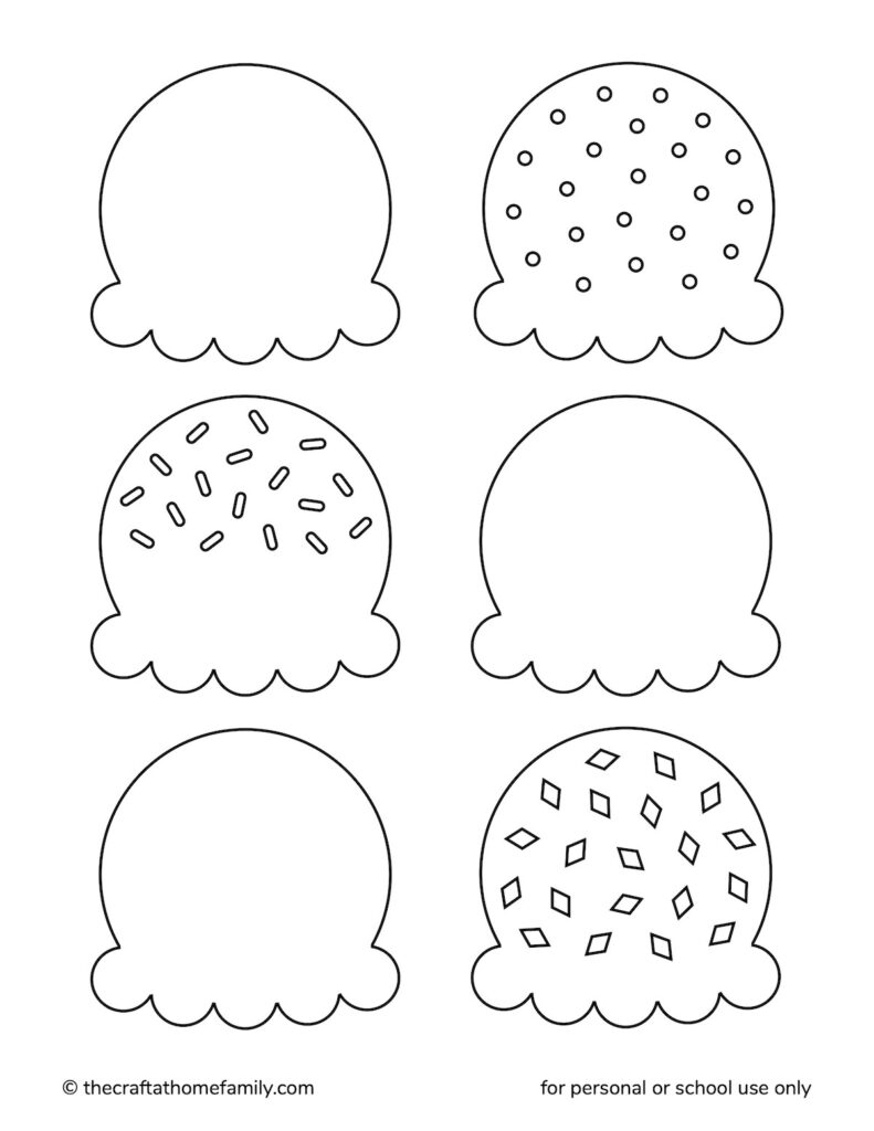 printable ice cream template printable ice cream template