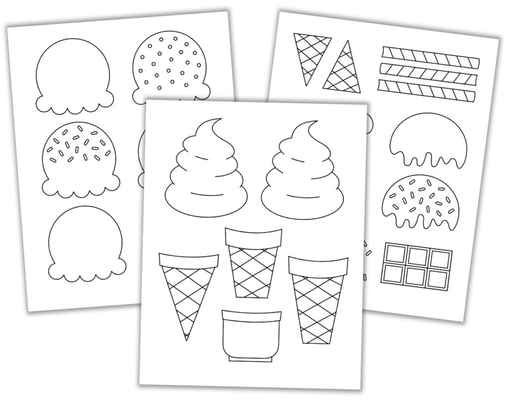 ice cream cone template printable