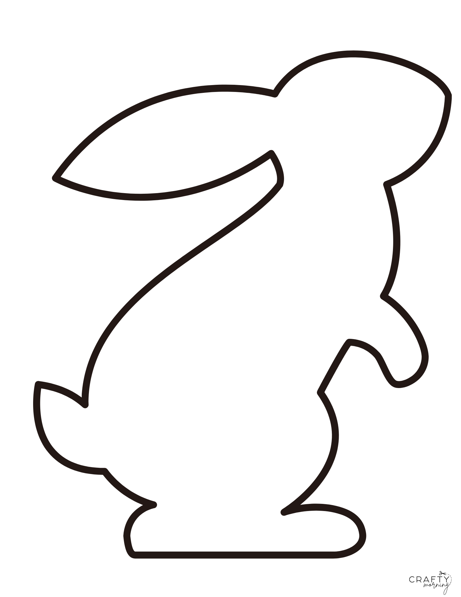 Free Bunny Outlines Printable Templates Crafty Morning