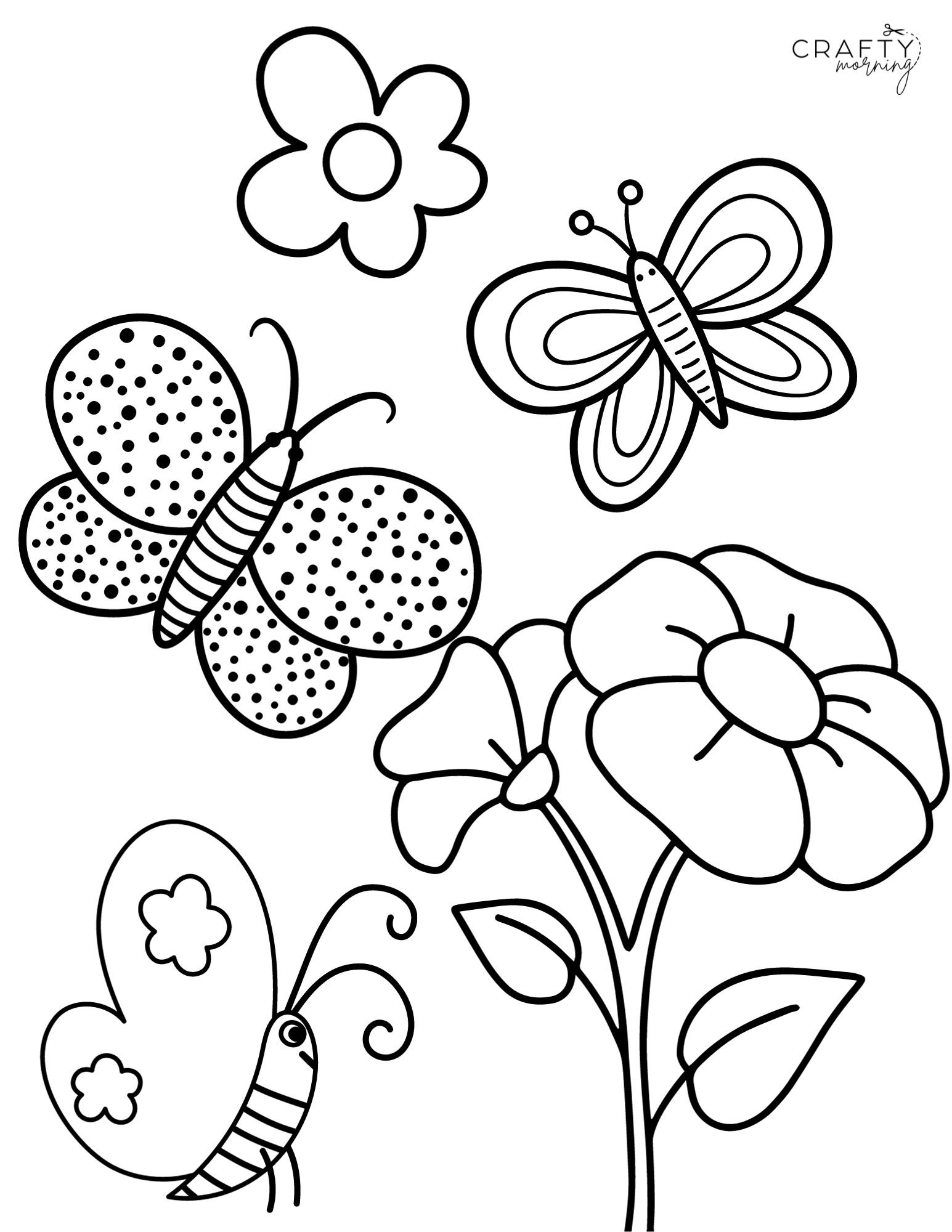 free printable butterfly coloring sheets