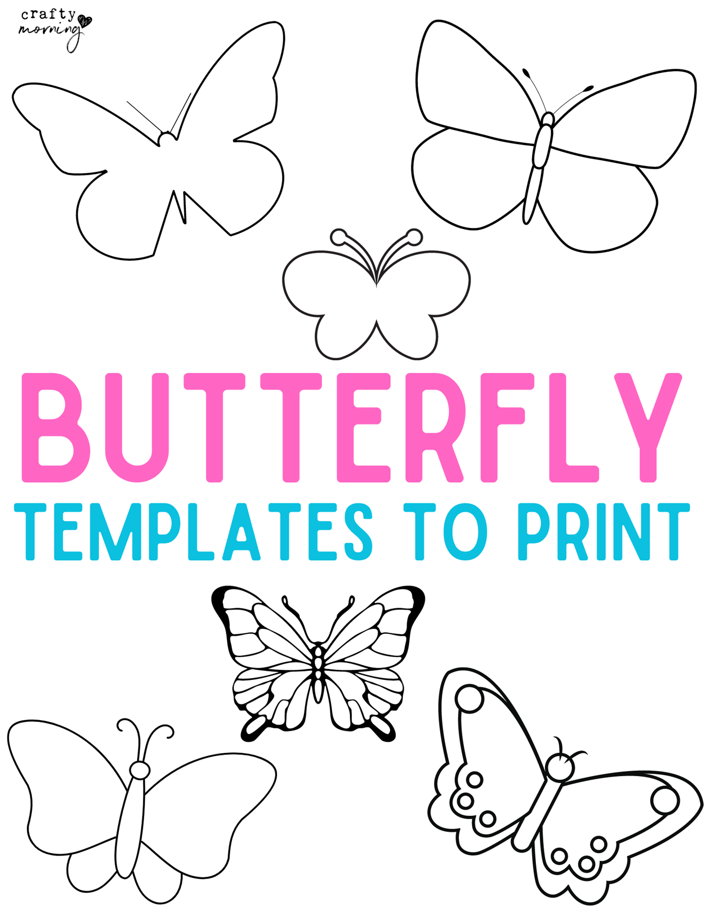 free butterfly template printable