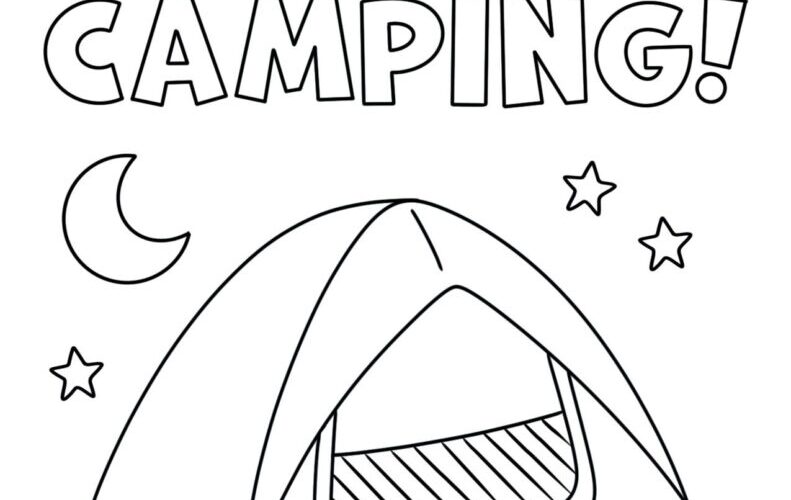 Free Camp Coloring Pages The Hollydog Blog