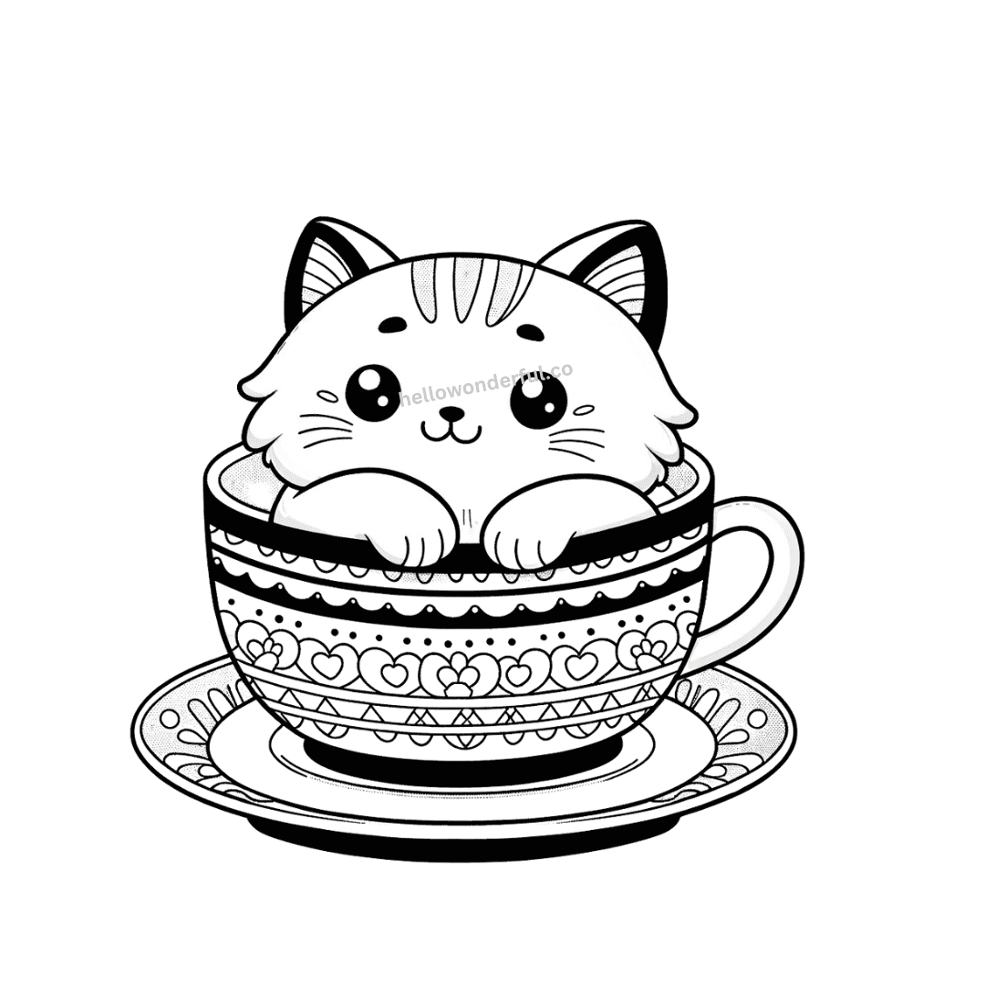 printable coloring pages of cats