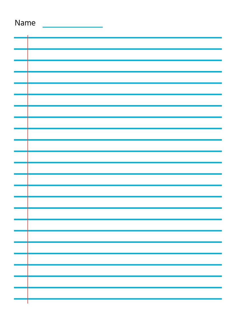 lined paper template printable