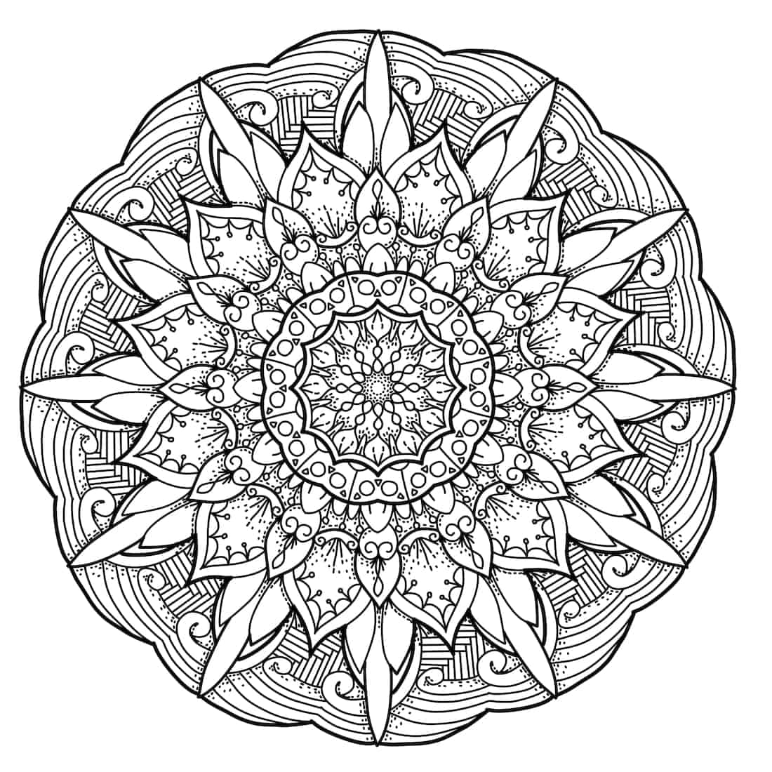 coloring pages printable mandala