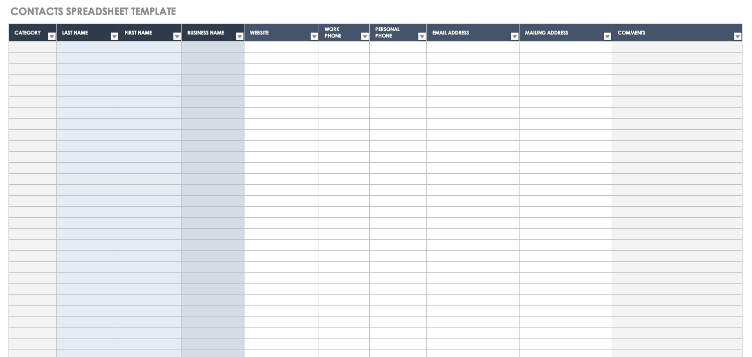 Free Contact List Templates Smartsheet Free Contact List Templates Smartsheet