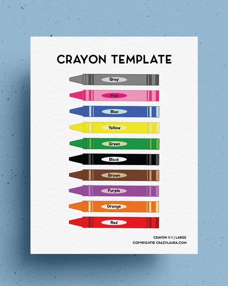 printable crayon template