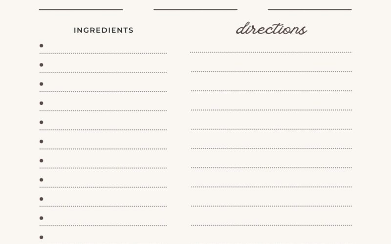 Free Custom Printable Recipe Card Templates Online Canva