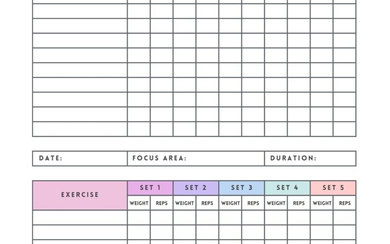 Free Custom Printable Workout Planner Templates Online Canva