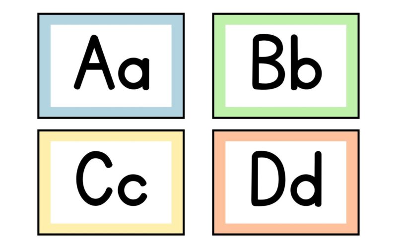 Free Customizable Alphabet Flashcard Templates Canva