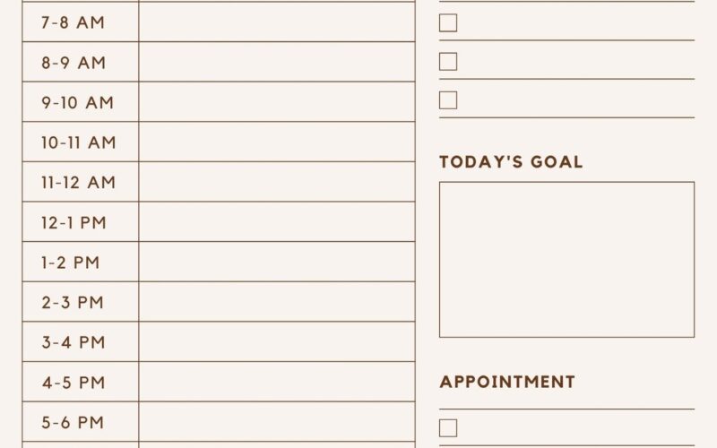 Free Daily Planner Templates To Customize Canva