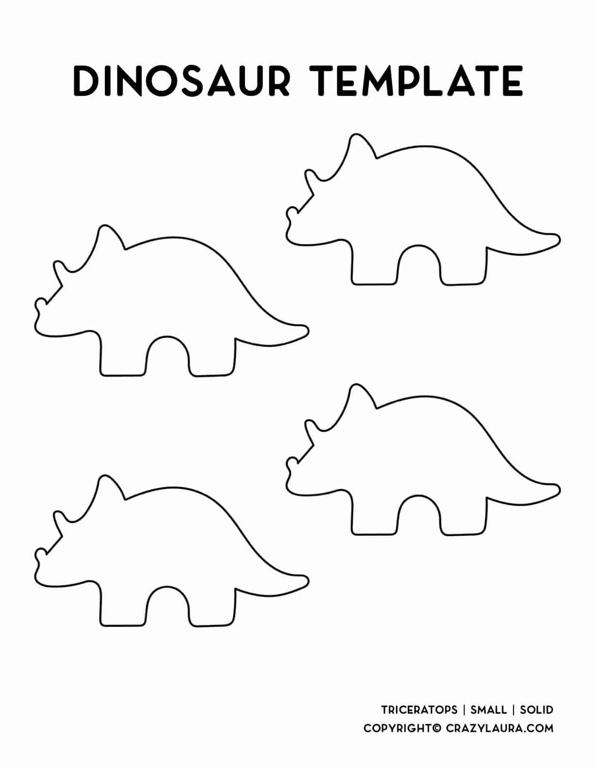 Free Dinosaur Template Printable Stencil For 2020 Crazy Laura