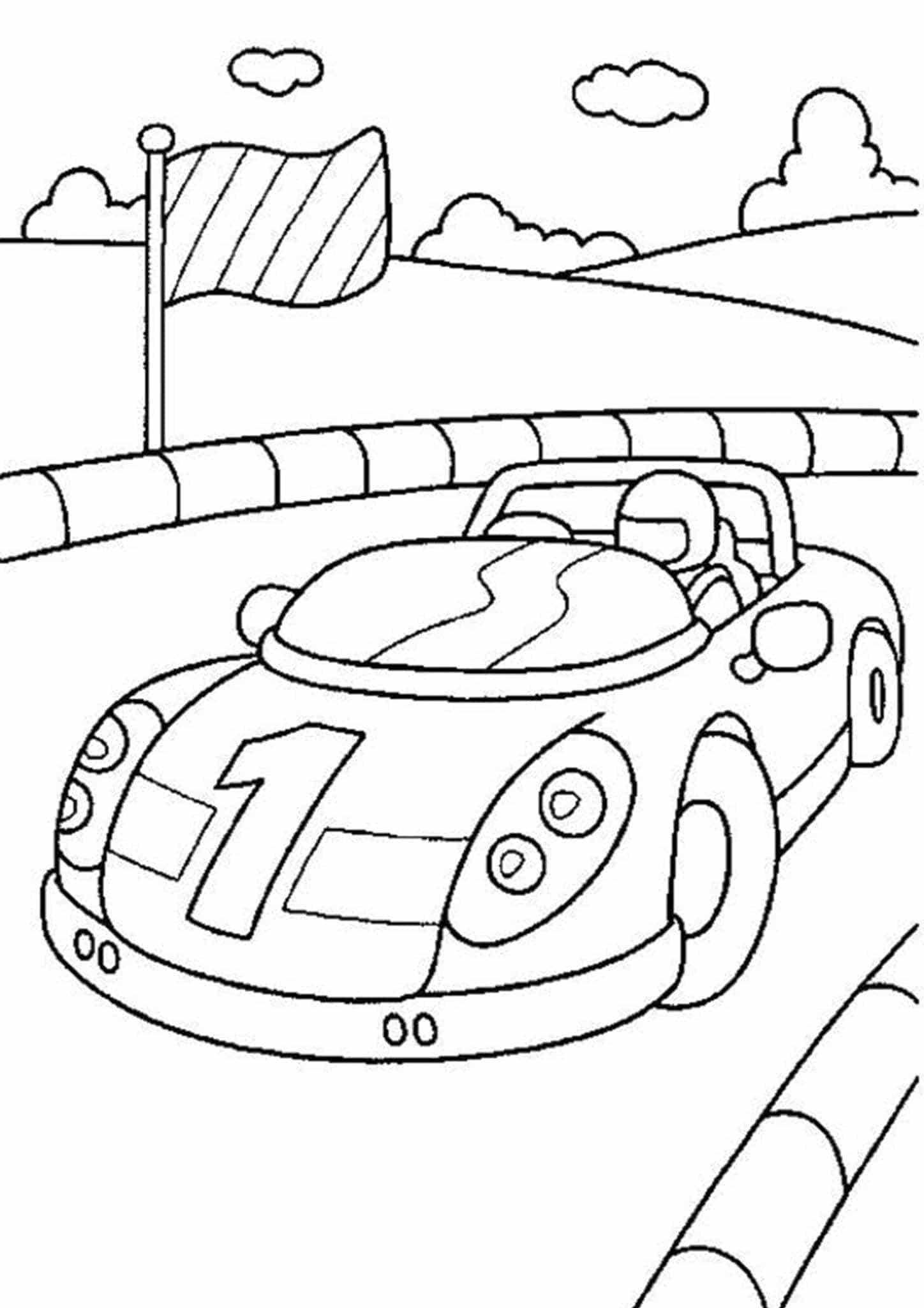 race car coloring sheets printables