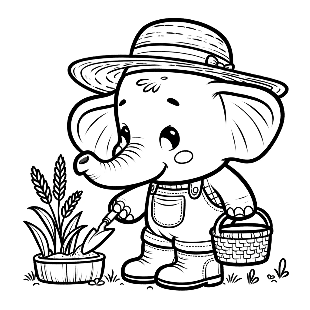 printable coloring pages elephant