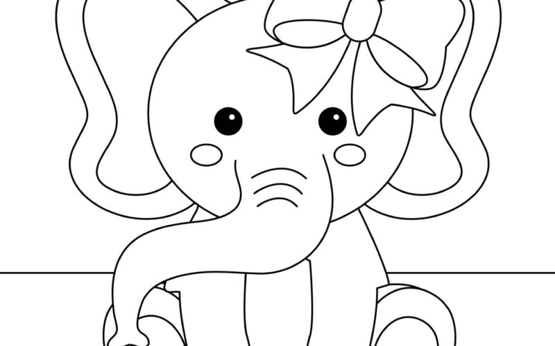 Free Elephant Coloring Pages With Full Book Skip To My Lou