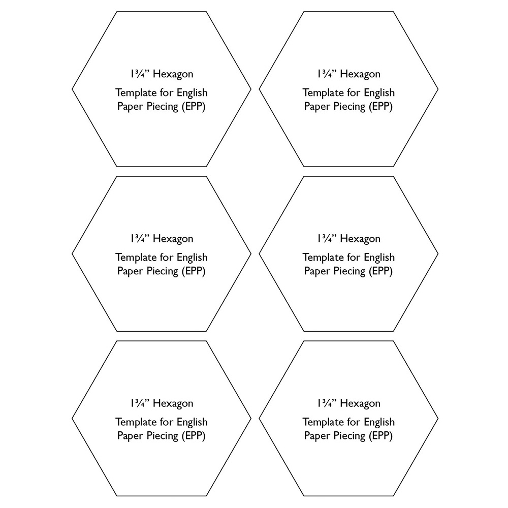 Free EPP Hexagon Template 1 Paper Piecing Pattern Free EPP Hexagon Template 1 Paper Piecing Pattern