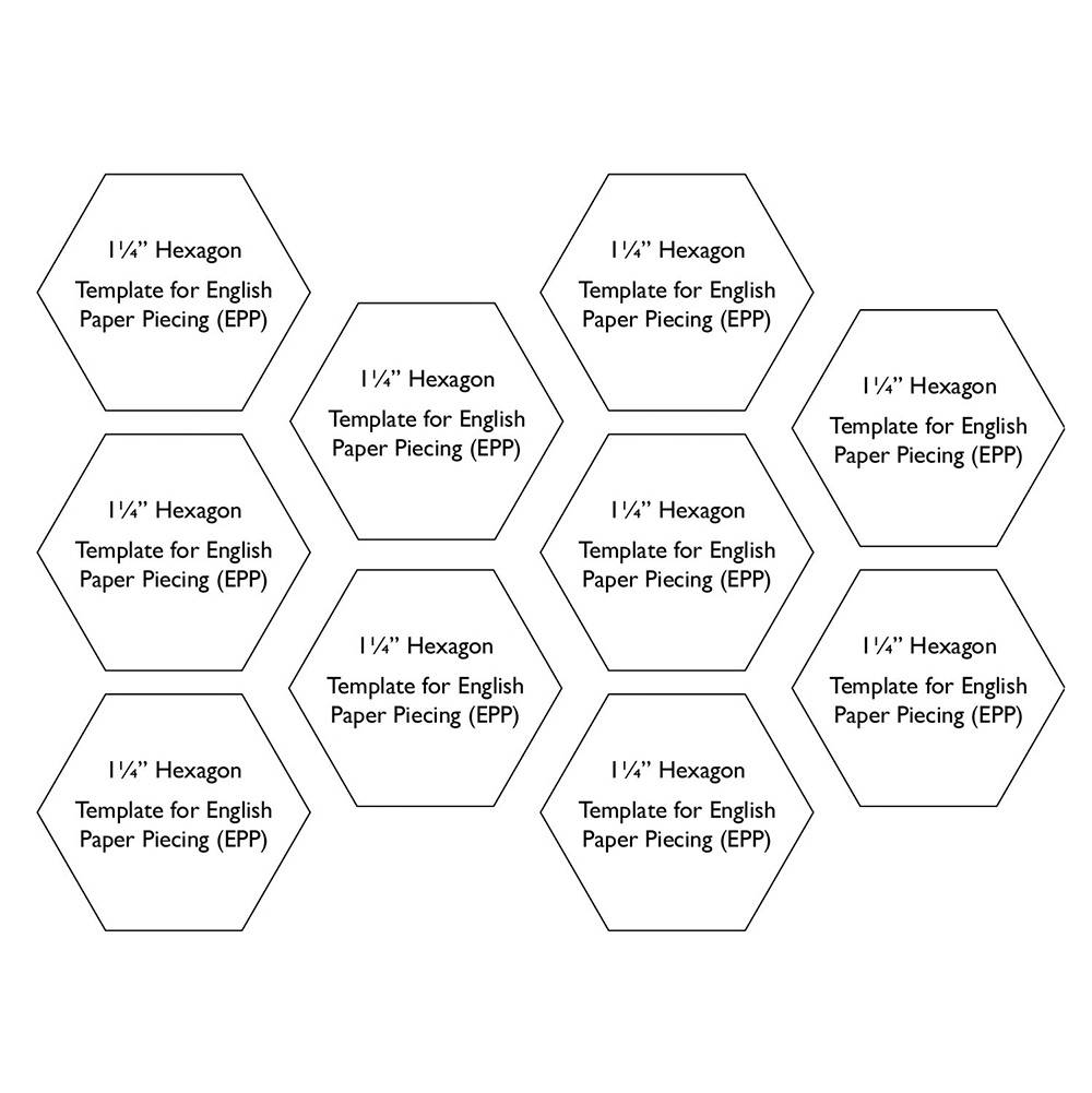Free Hexagon Template 1 EPP Paper Piecing Templates Free Hexagon Template 1 EPP Paper Piecing Templates