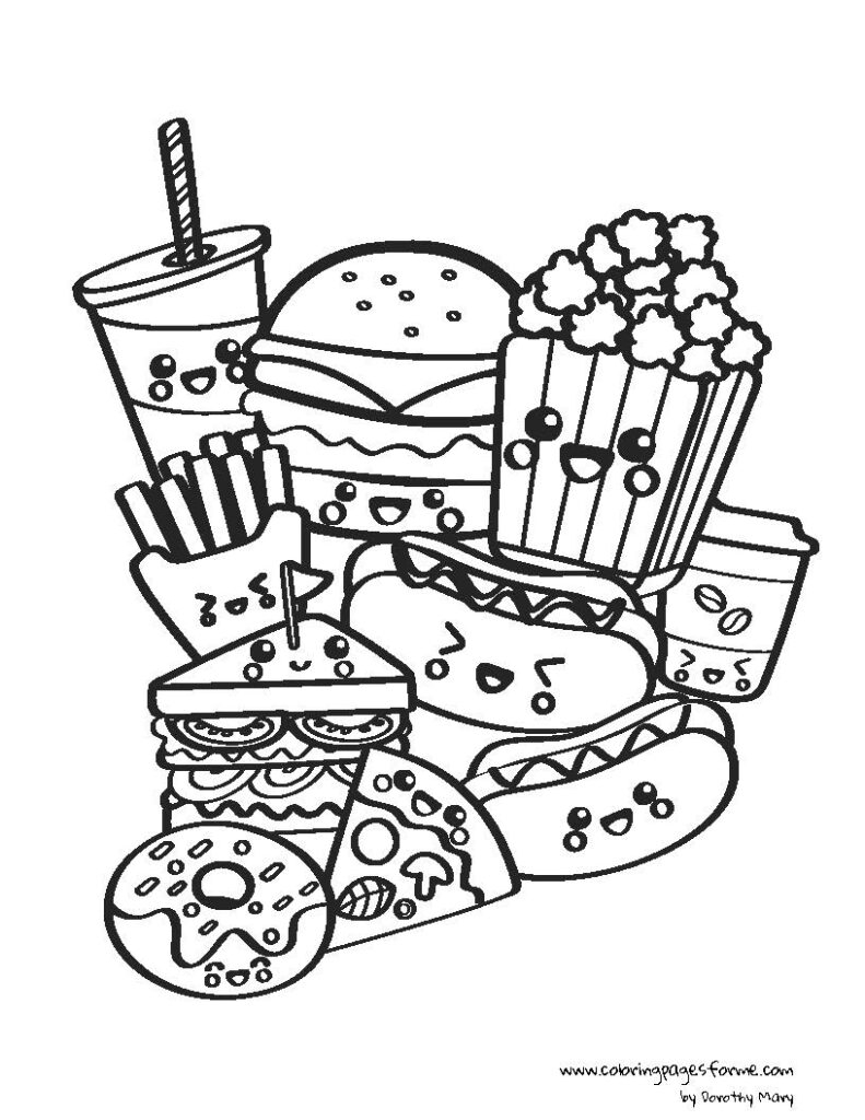 food coloring sheets free printable