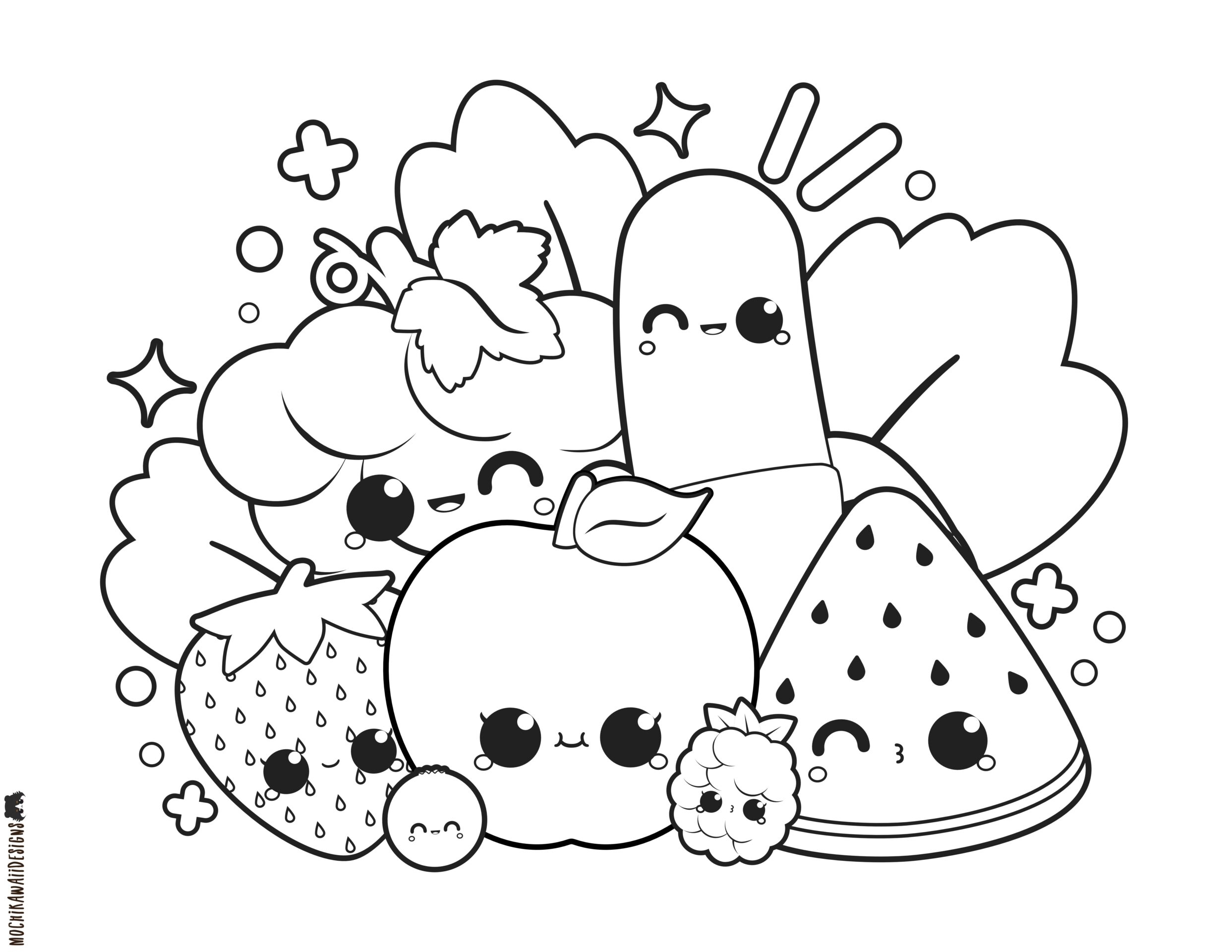 printable fruit coloring sheets
