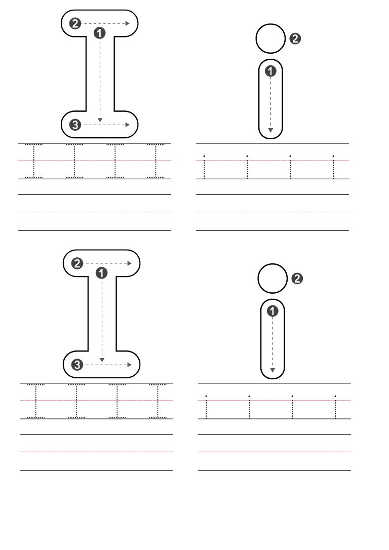 printable letter i