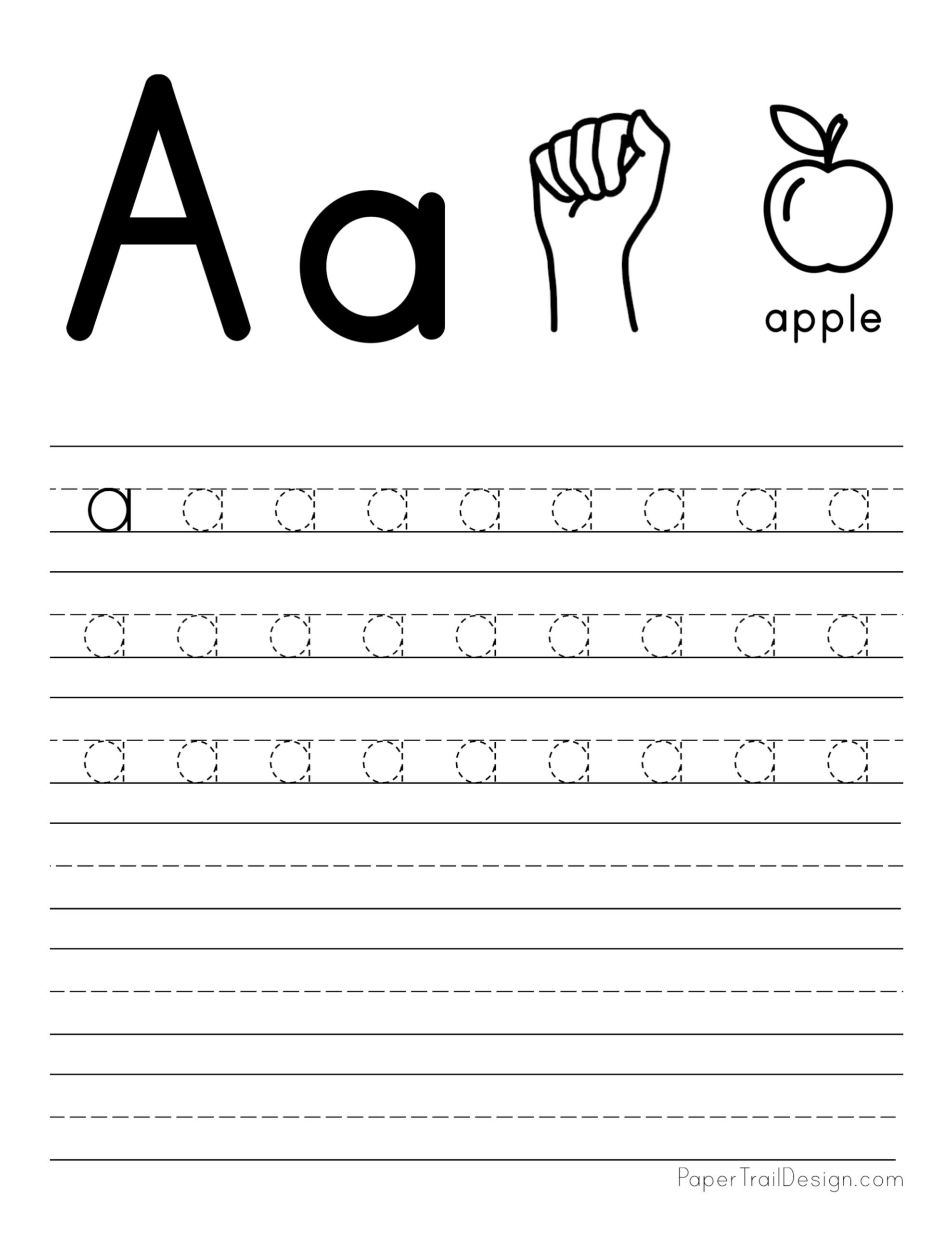 trace letter printables