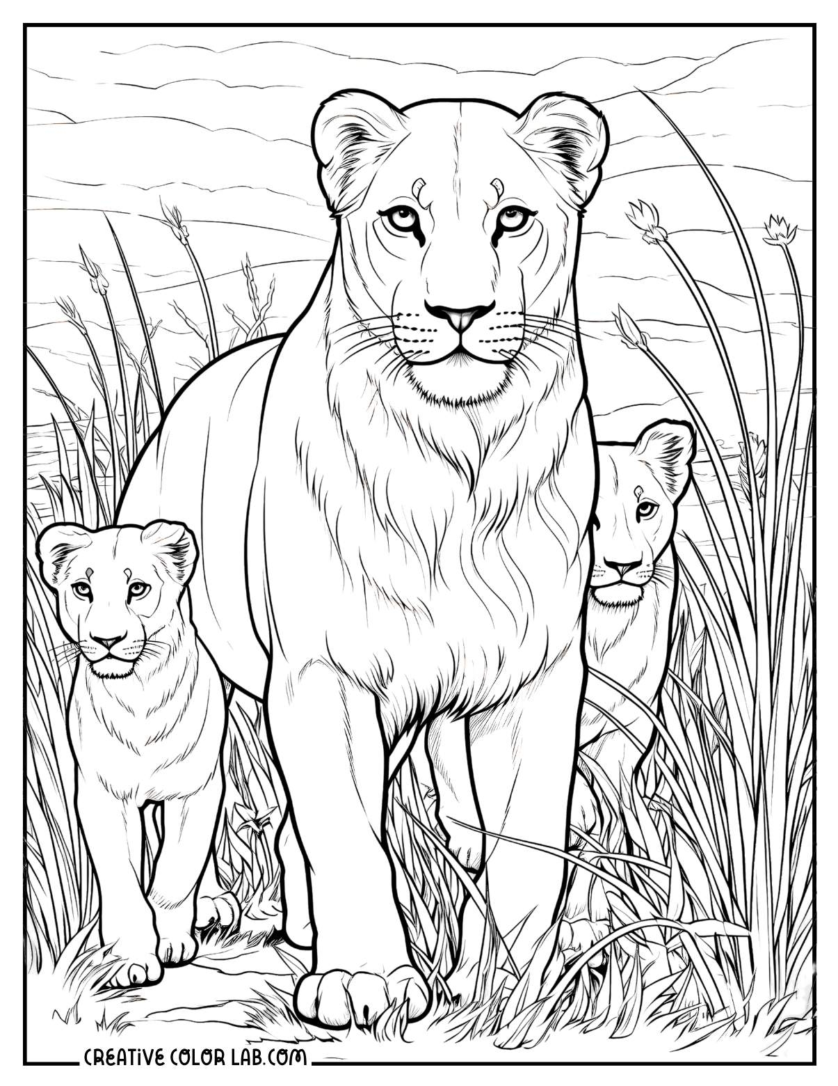 lion coloring sheets printable