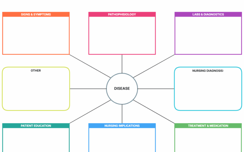 Free Nursing Concept Map Template To Edit Online