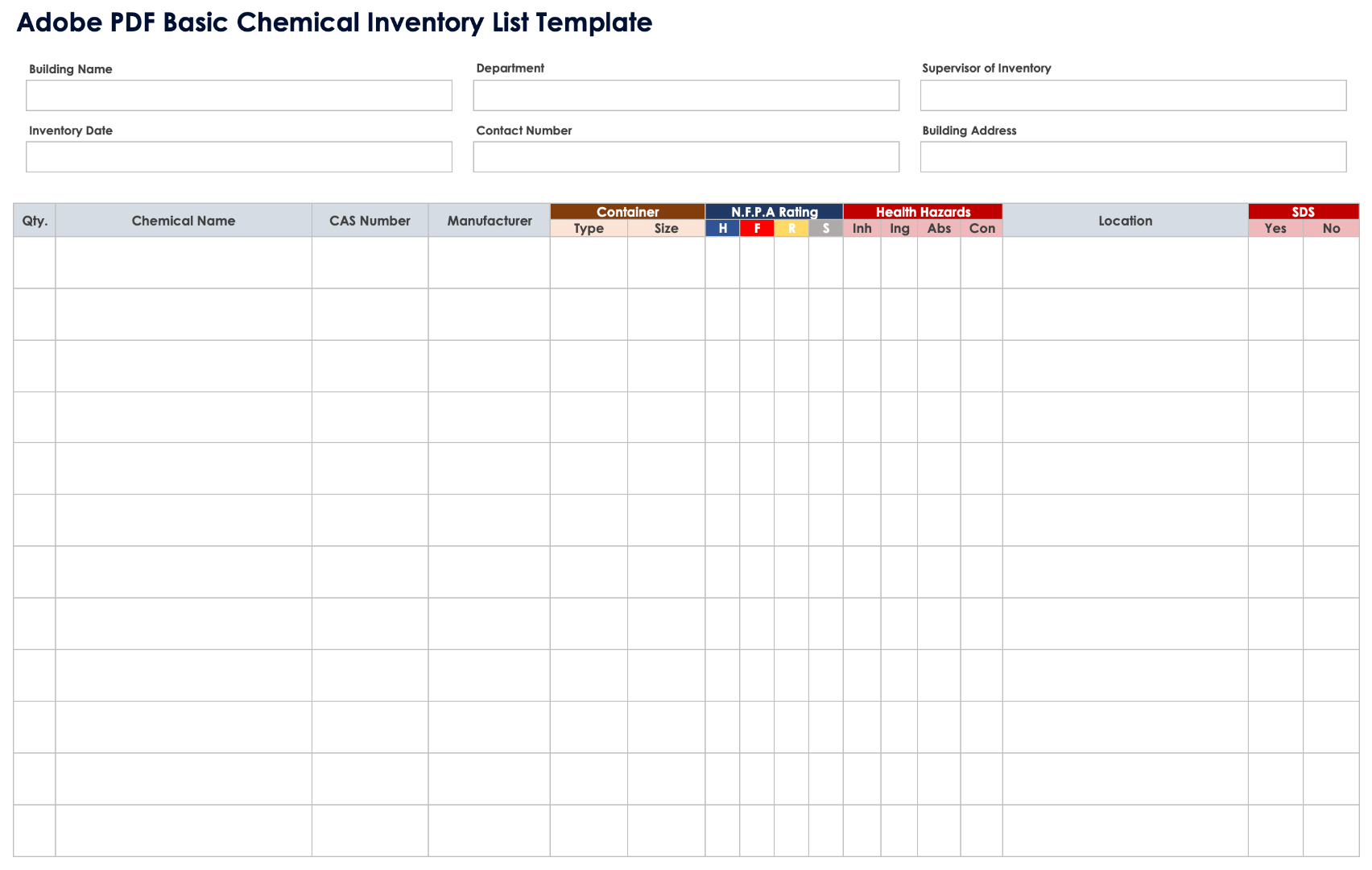 printable inventory sheets