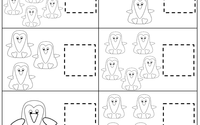Free Penguin Math Worksheet L Printable For Preschool Free Worksheets Free4Classrooms