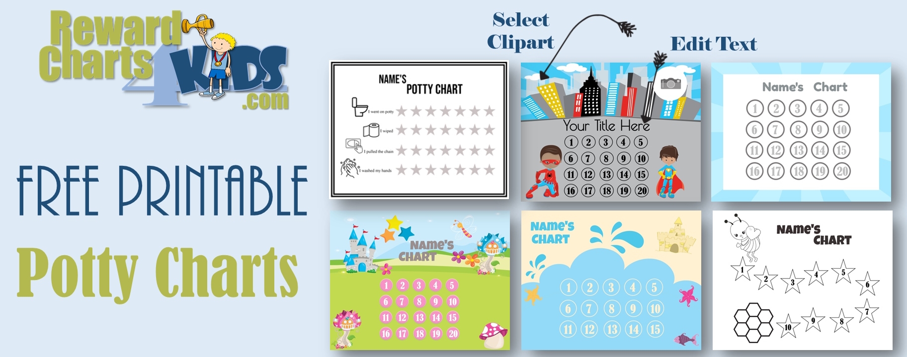 free printable potty sticker chart