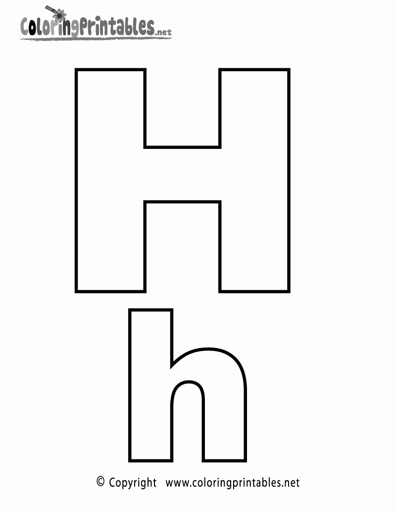 printable letter h
