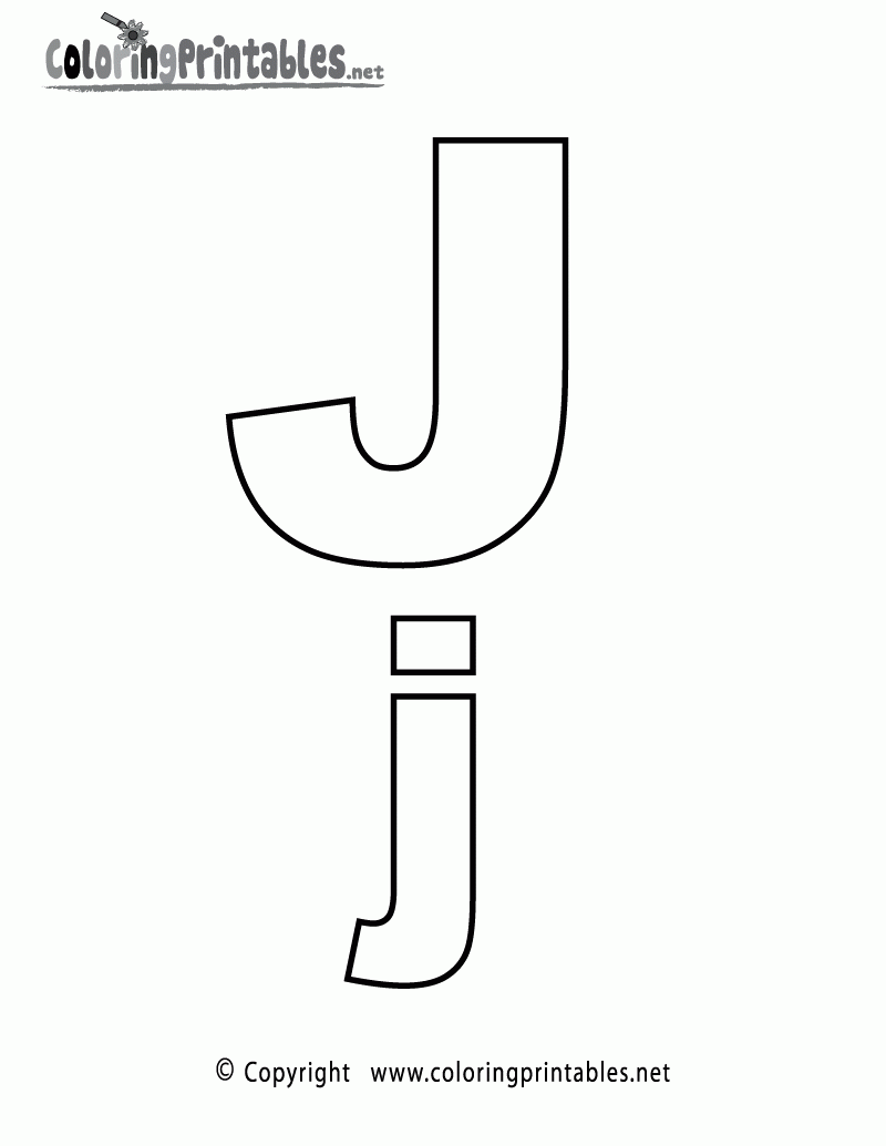 printable letter j