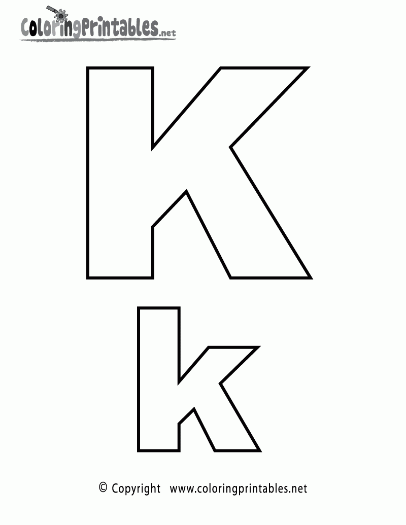 k letter printable