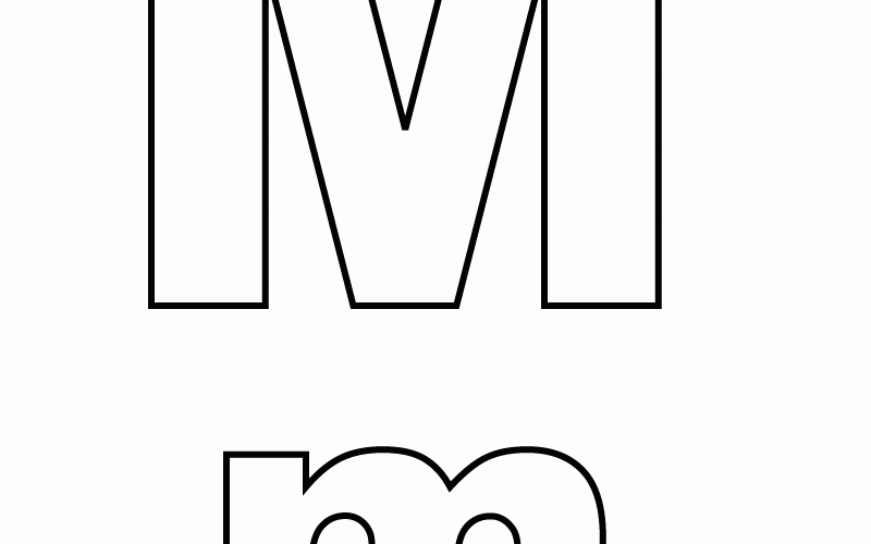 Free Printable Alphabet Letter M Coloring Page