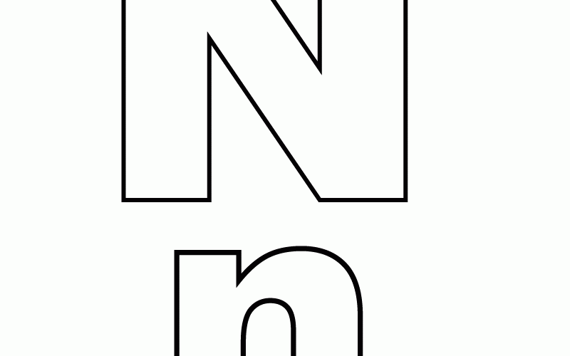 Free Printable Alphabet Letter N Coloring Page