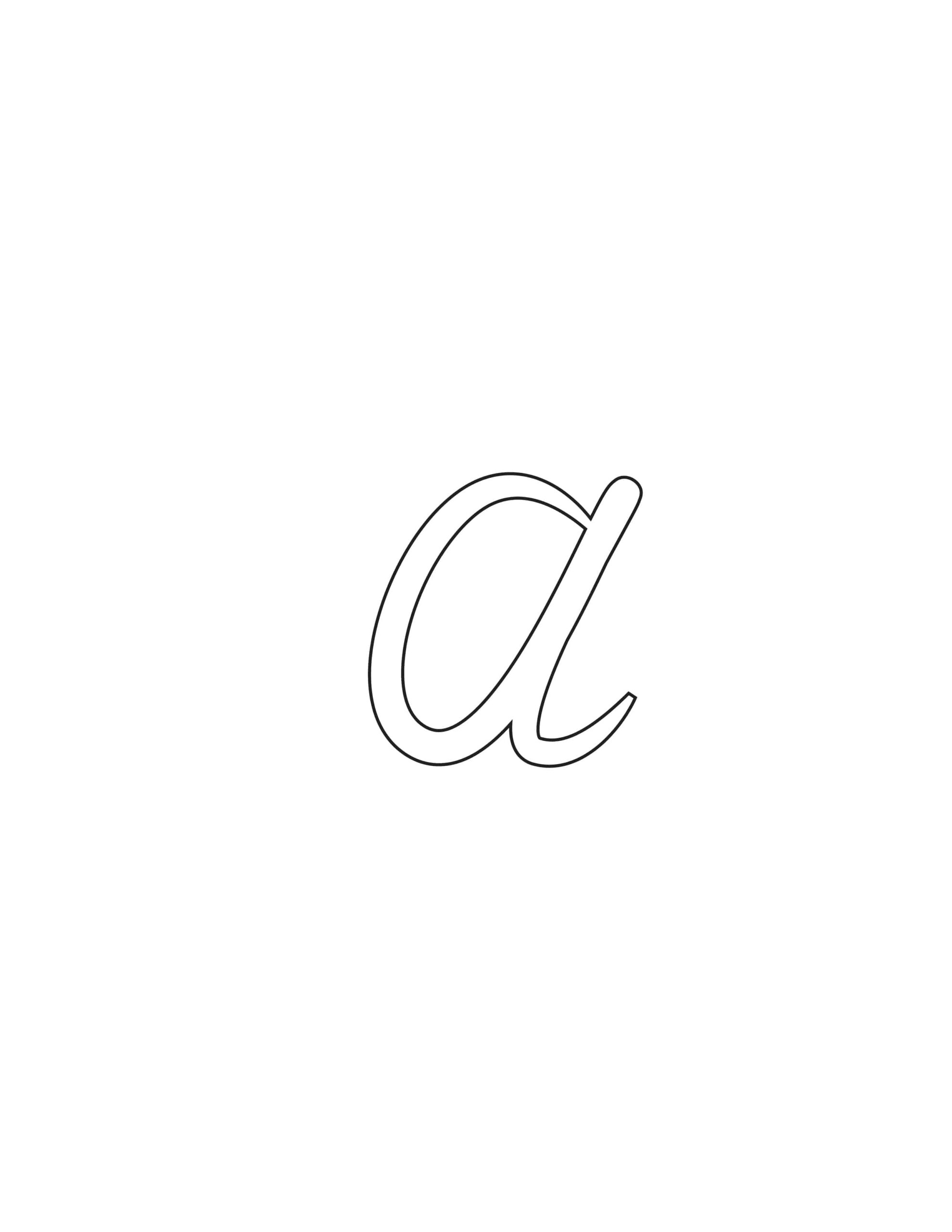 lowercase letter a printable