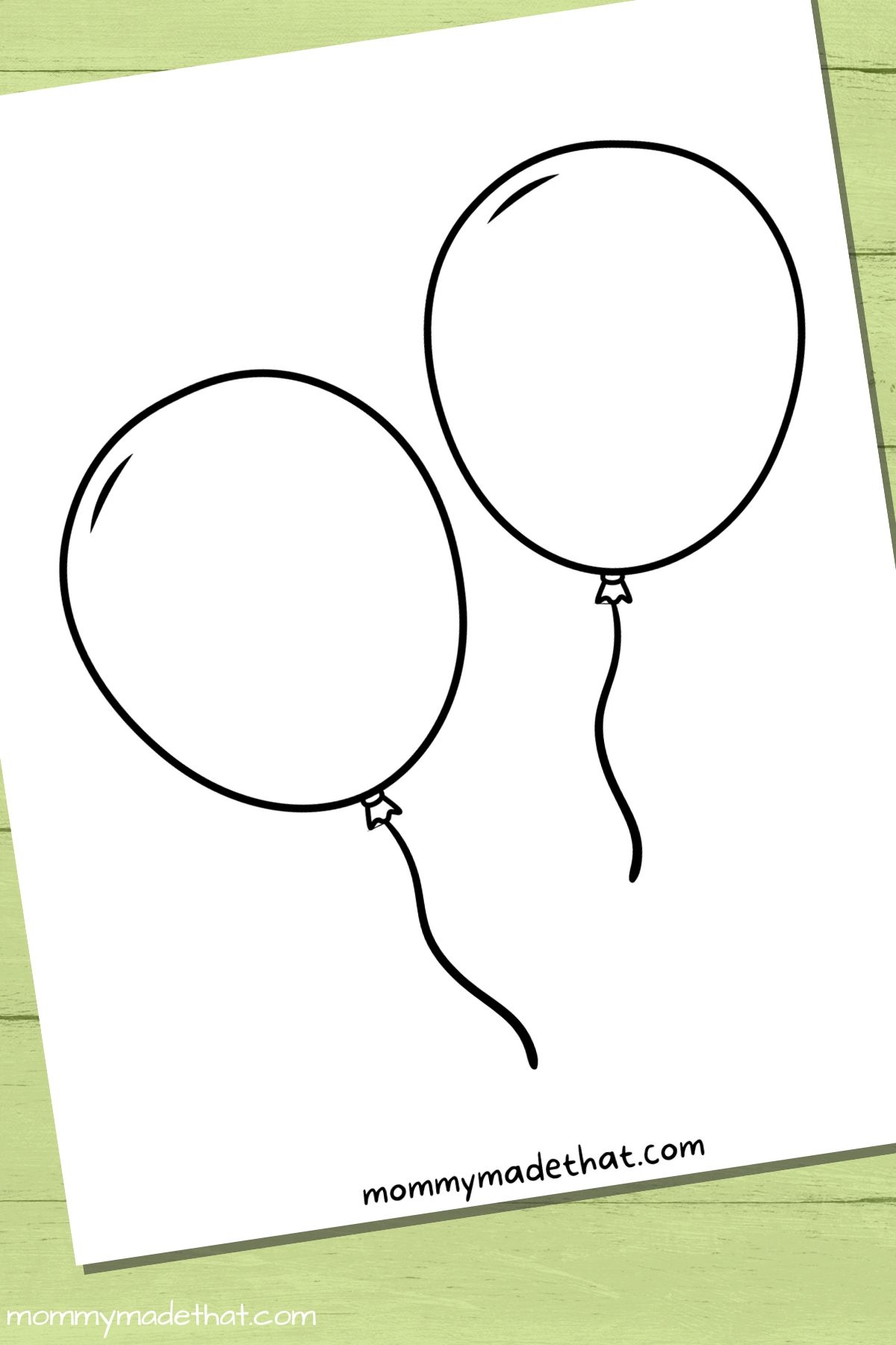 printable balloon template