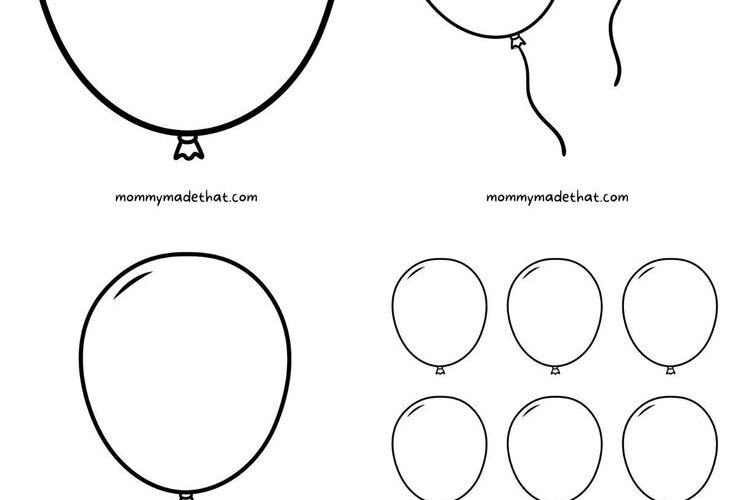Free Printable Balloon Templates Different Sizes