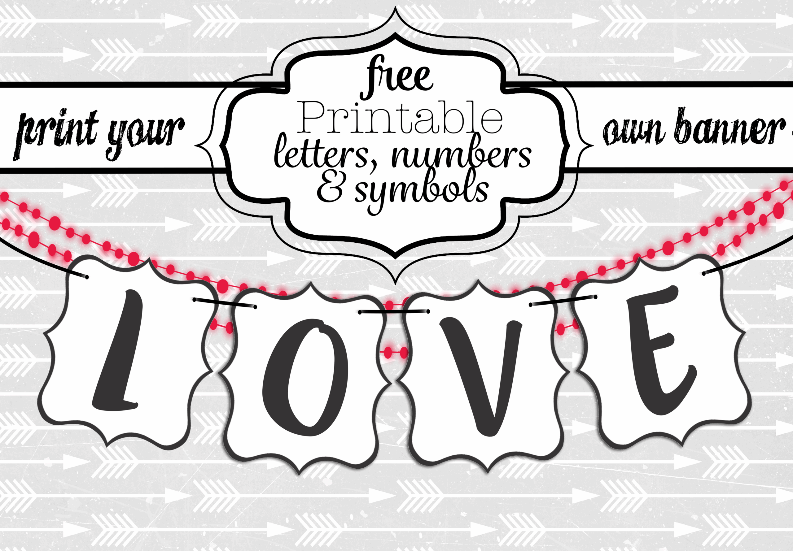 free letter printables for banners