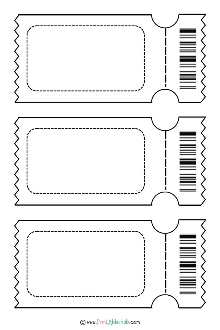 Free Printable Blank Ticket Design Templates PDF Included Printables Hub