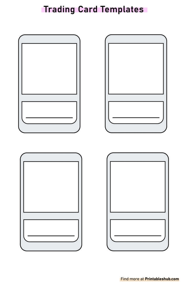 Free Printable Blank Trading Card Template PDF Included  Free Printable Blank Trading Card Template PDF Included