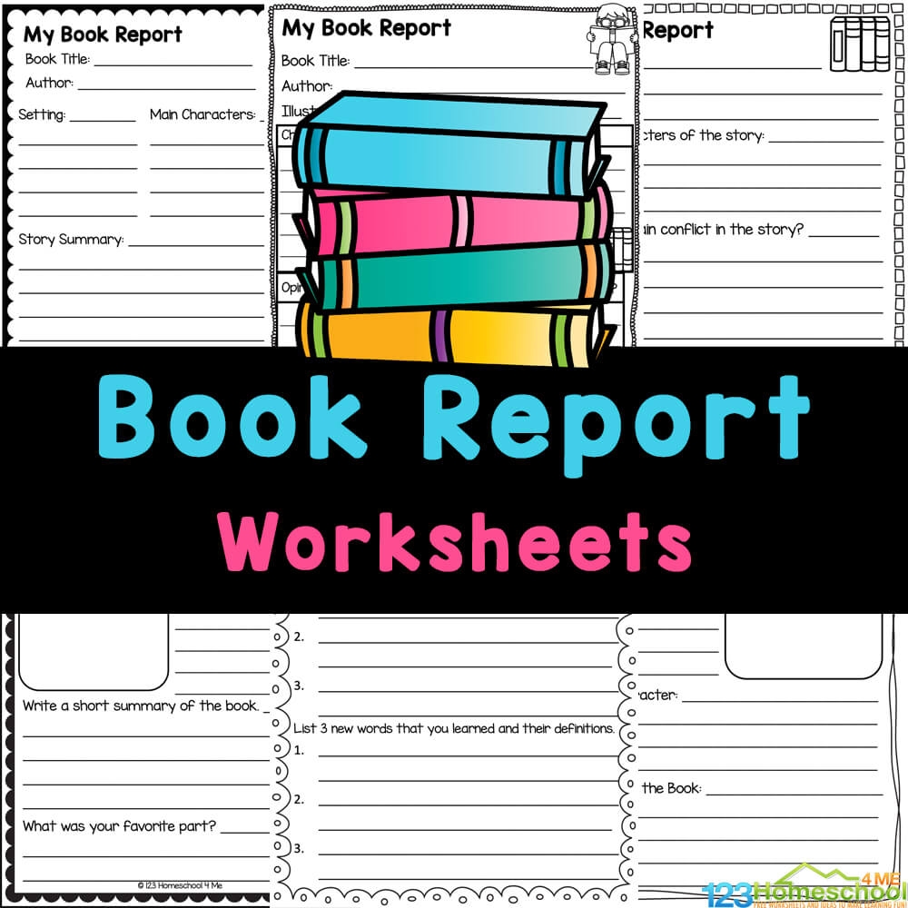 book report template printable