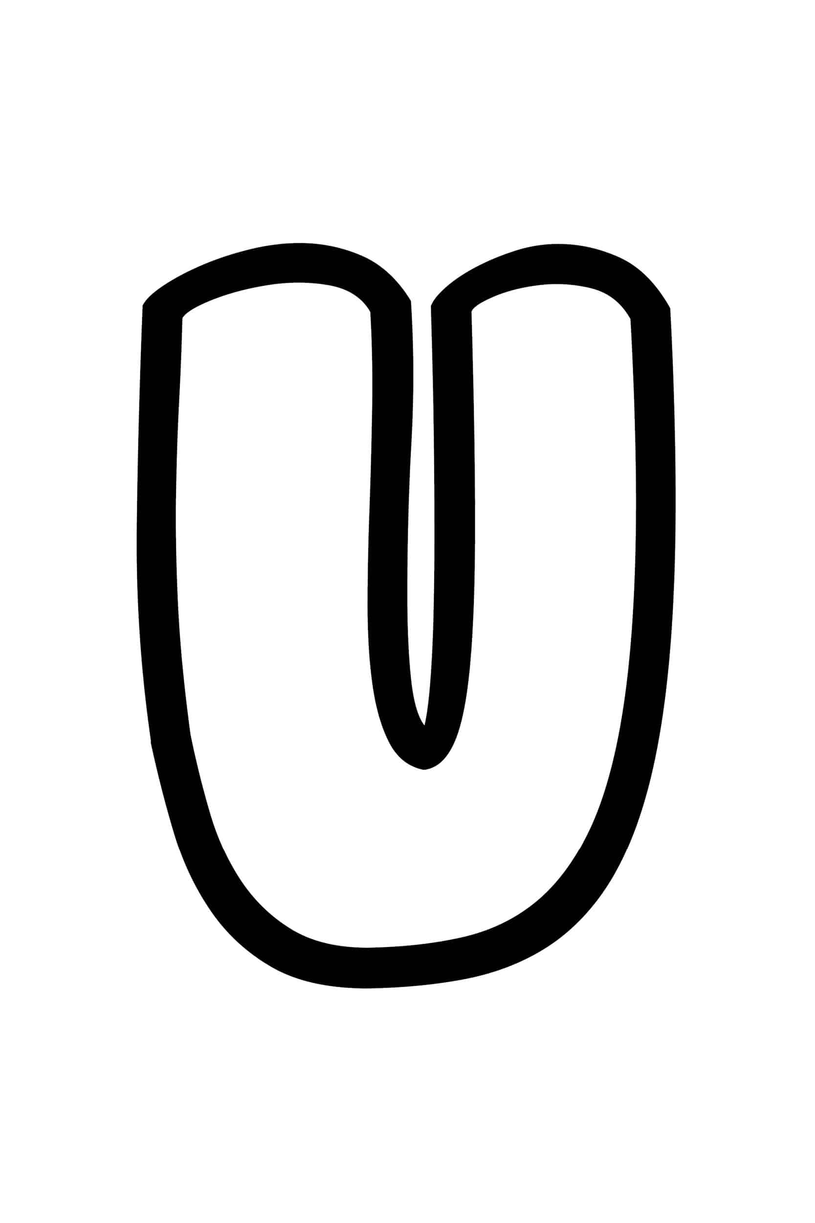 Free Printable Bubble Letter Stencils Bubble Letter U