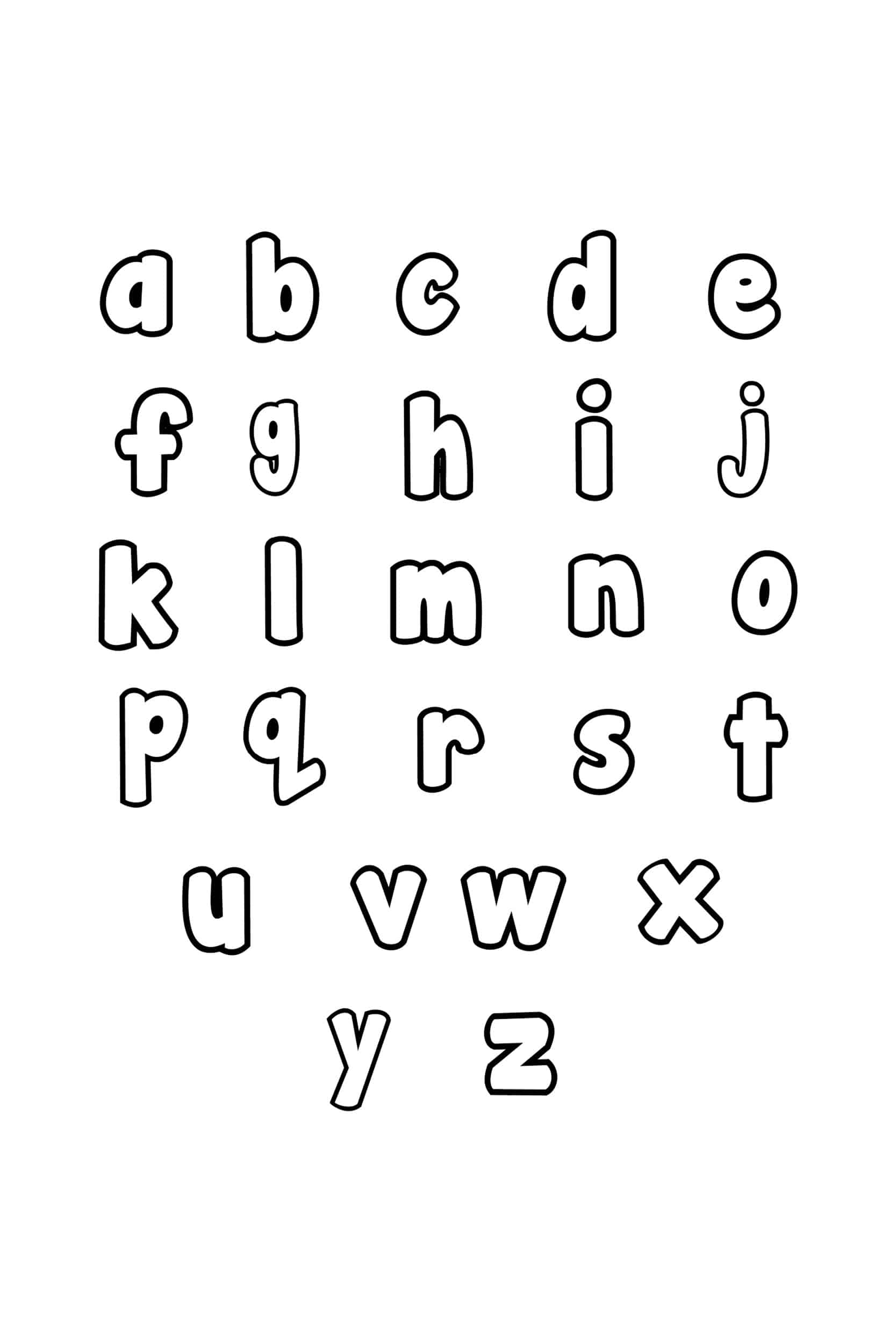 alphabet letters template printable