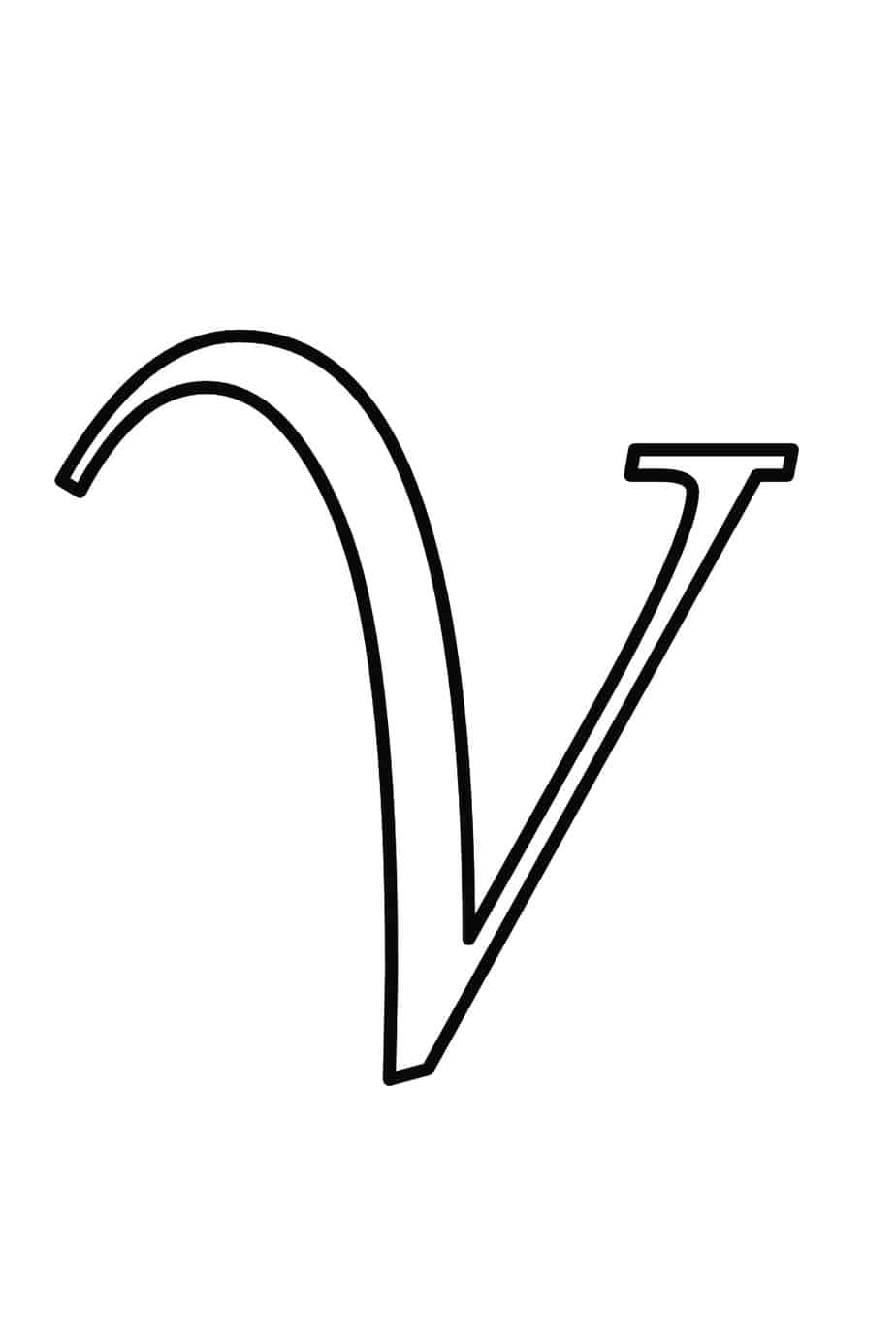 letter v printable